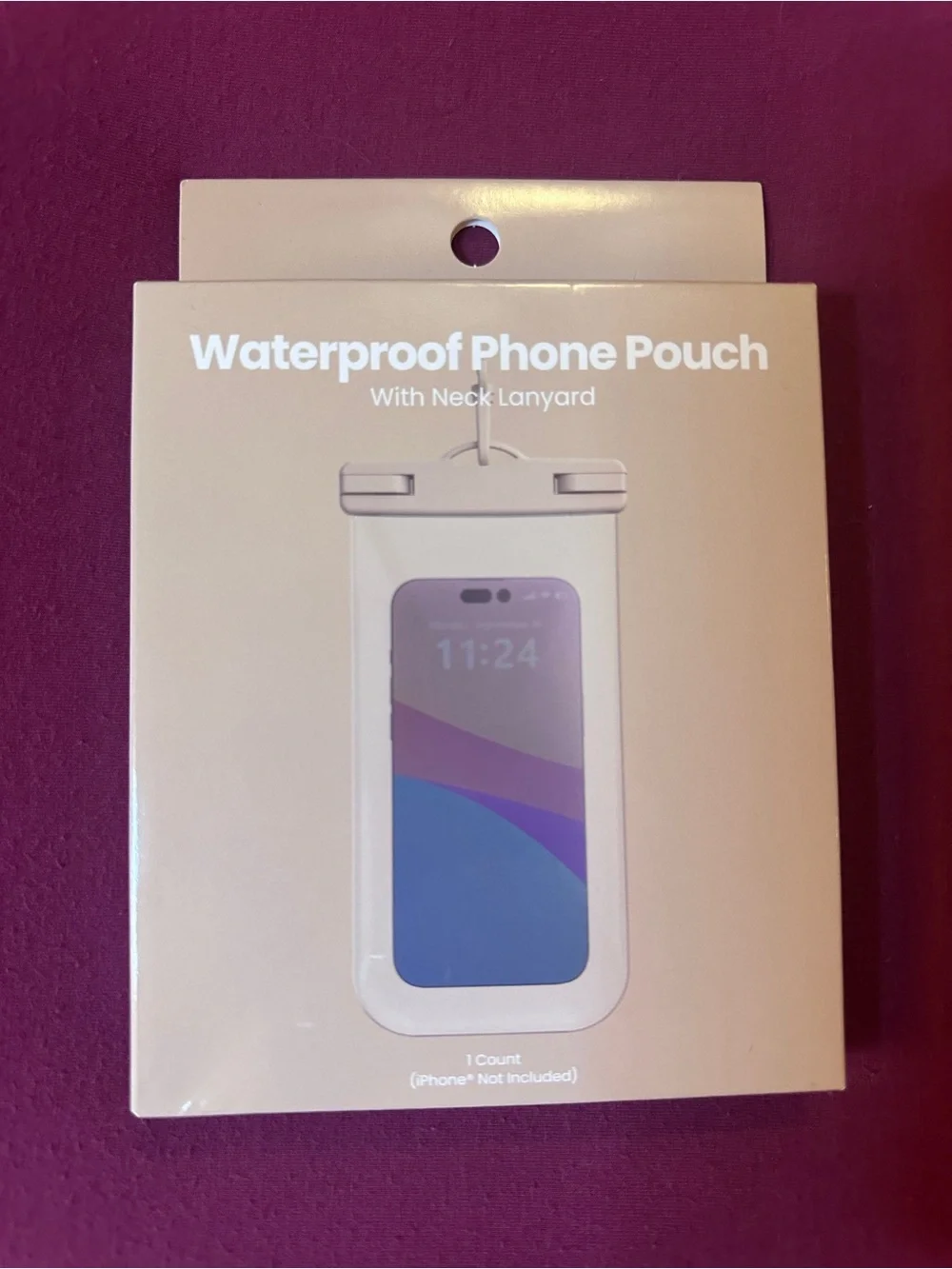 NIB- Waterproof Phone Pouch with Neck Lanyard- GEMS by Chug, Inc. Retail $25